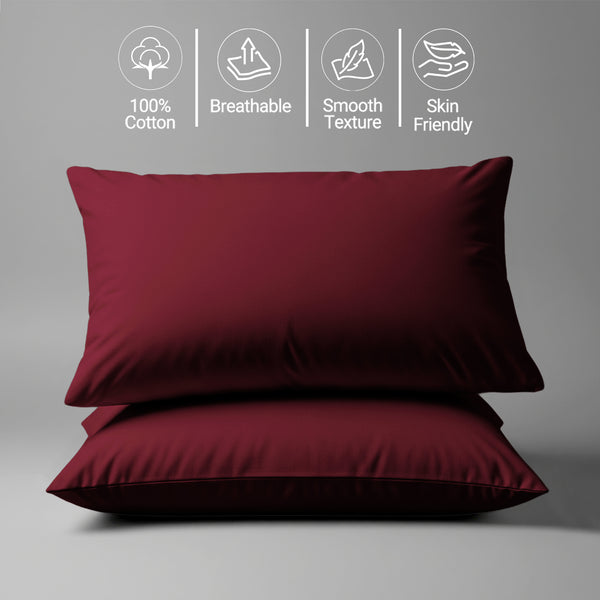 Deluxe 600 Thread Count 100% Cotton Pillowcases (2 PC)