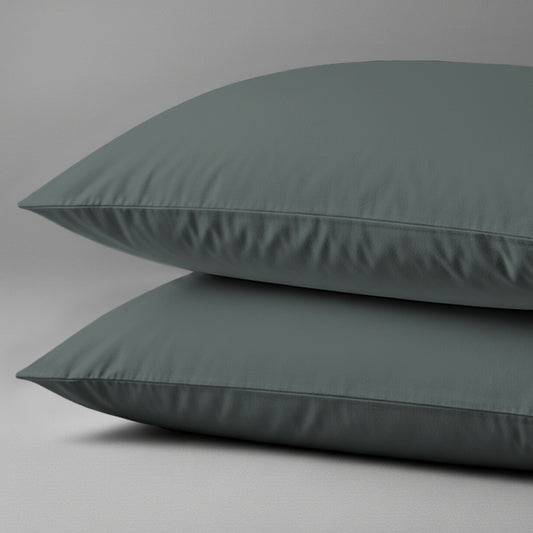 Pizuna Linens Dark Grey royal 1000 thread count 100 percent cotton pillowcases 2 piece housewife