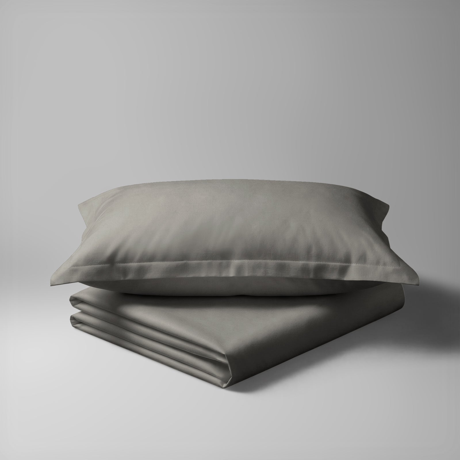 Pizuna 400 Thread Count 100% Cotton Bed Sheet - Single - Ash Grey