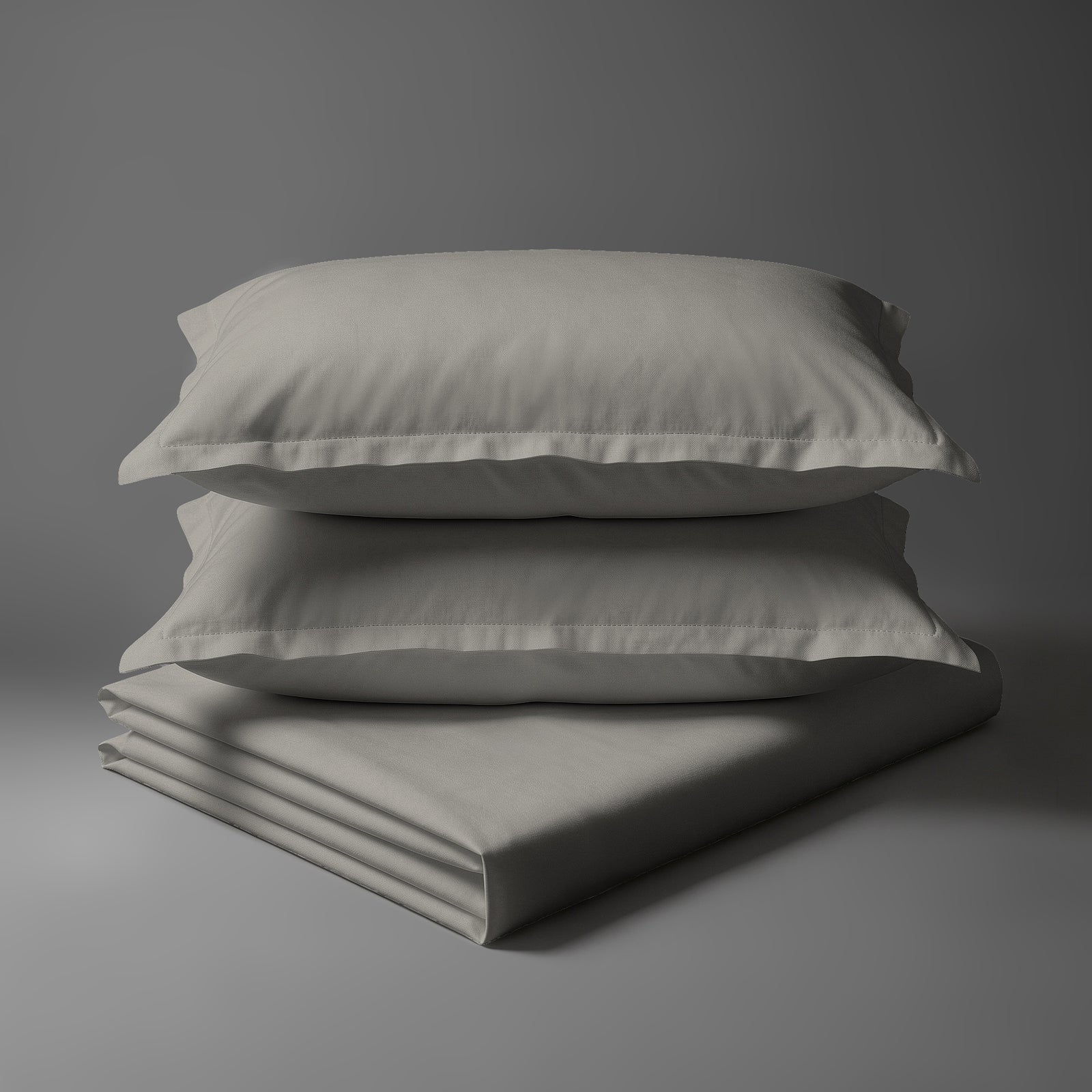 Pizuna 400 Thread Count 100% Cotton Bed Sheet - Queen - Ash Grey