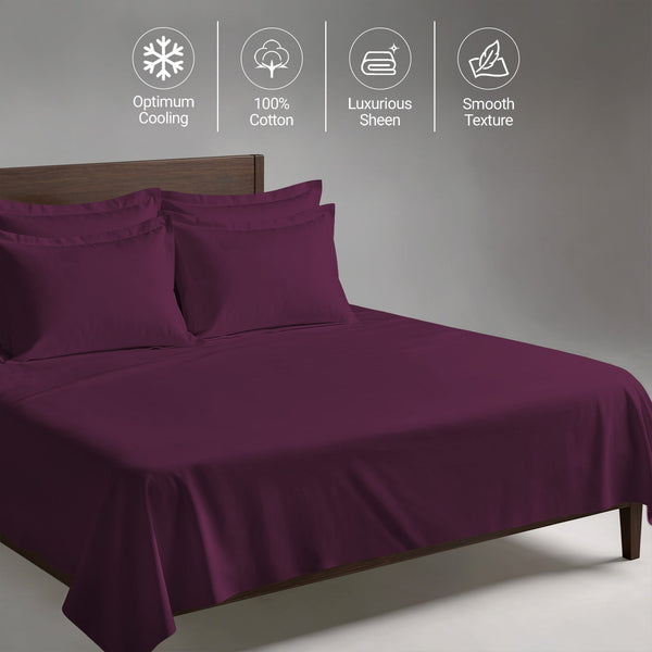 Premium 400 Thread Count 100% Cotton Bed Sheet 4PC