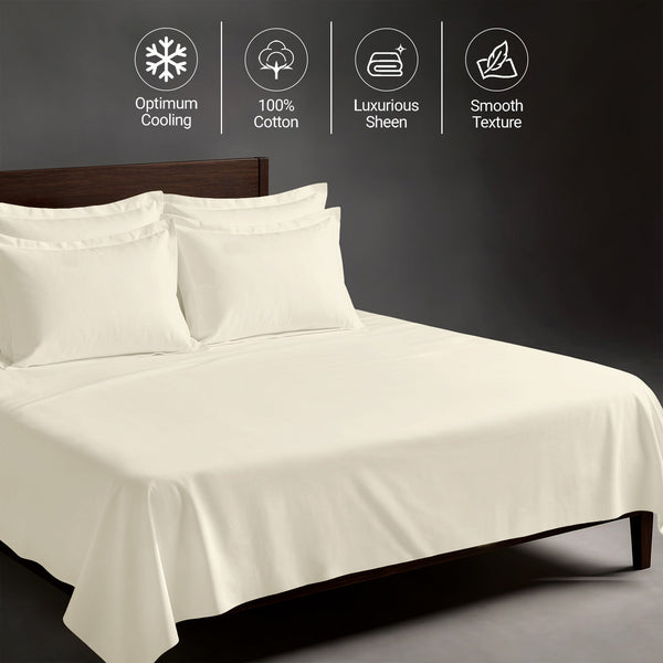 Premium 400 Thread Count 100% Cotton Bed Sheet 4PC
