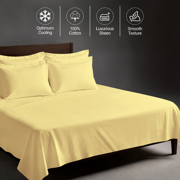 Premium 400 Thread Count 100% Cotton Bed Sheet 4PC