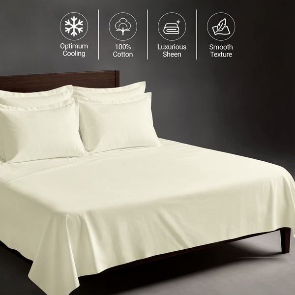 Premium 400 Thread Count 100% Cotton Bed Sheet 4PC