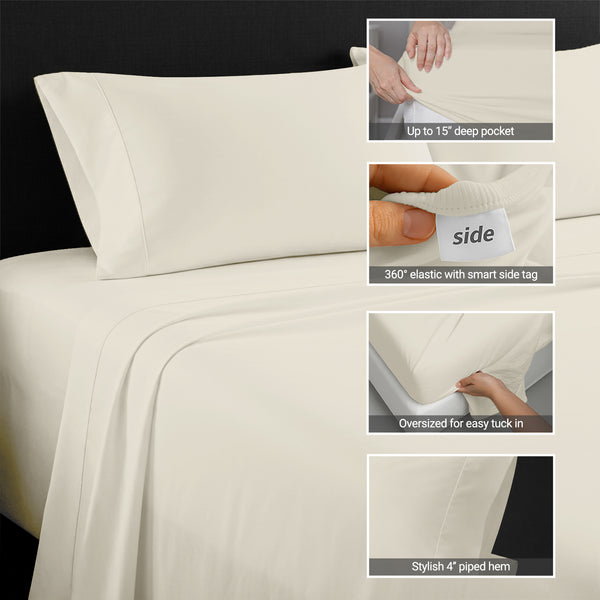 Deluxe 600 Thread Count 100% Cotton Sheet Set