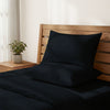 Premium Kissenbezüge mit 400 Fadenzahl aus 100% Baumwolle (2er-Set) - 2 tlg. Kissenbezüge - 40 x 80 cm - Black