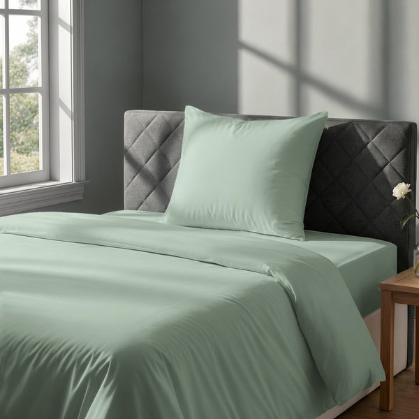 Luxus Bettbezug-Set mit 800 Fadenzahl aus 100% Baumwolle - DE - 155x220 + 1 x 80x80 - Baby Blue