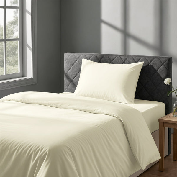 Luxus Bettbezug-Set mit 800 Fadenzahl aus 100% Baumwolle - AT - 140x200 + 1 x 70x90 - Off White