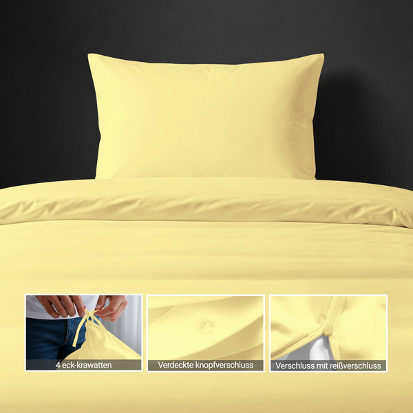 Premium Bettbezug-Set mit 400 Fadenzahl aus 100% Baumwolle
