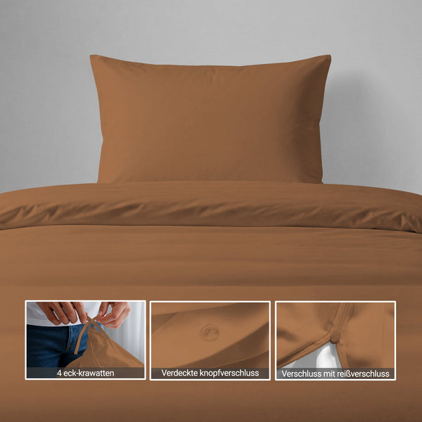 Premium Bettbezug-Set mit 400 Fadenzahl aus 100% Baumwolle