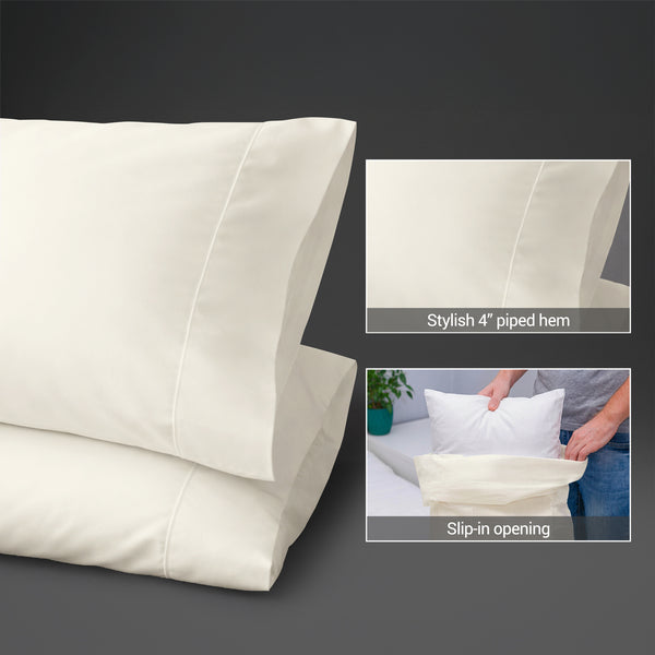 Premium 400 Thread Count 100% Cotton Pillowcases (2 PC)