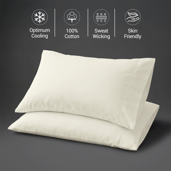 Premium 400 Thread Count 100% Cotton Pillowcases (2 PC)