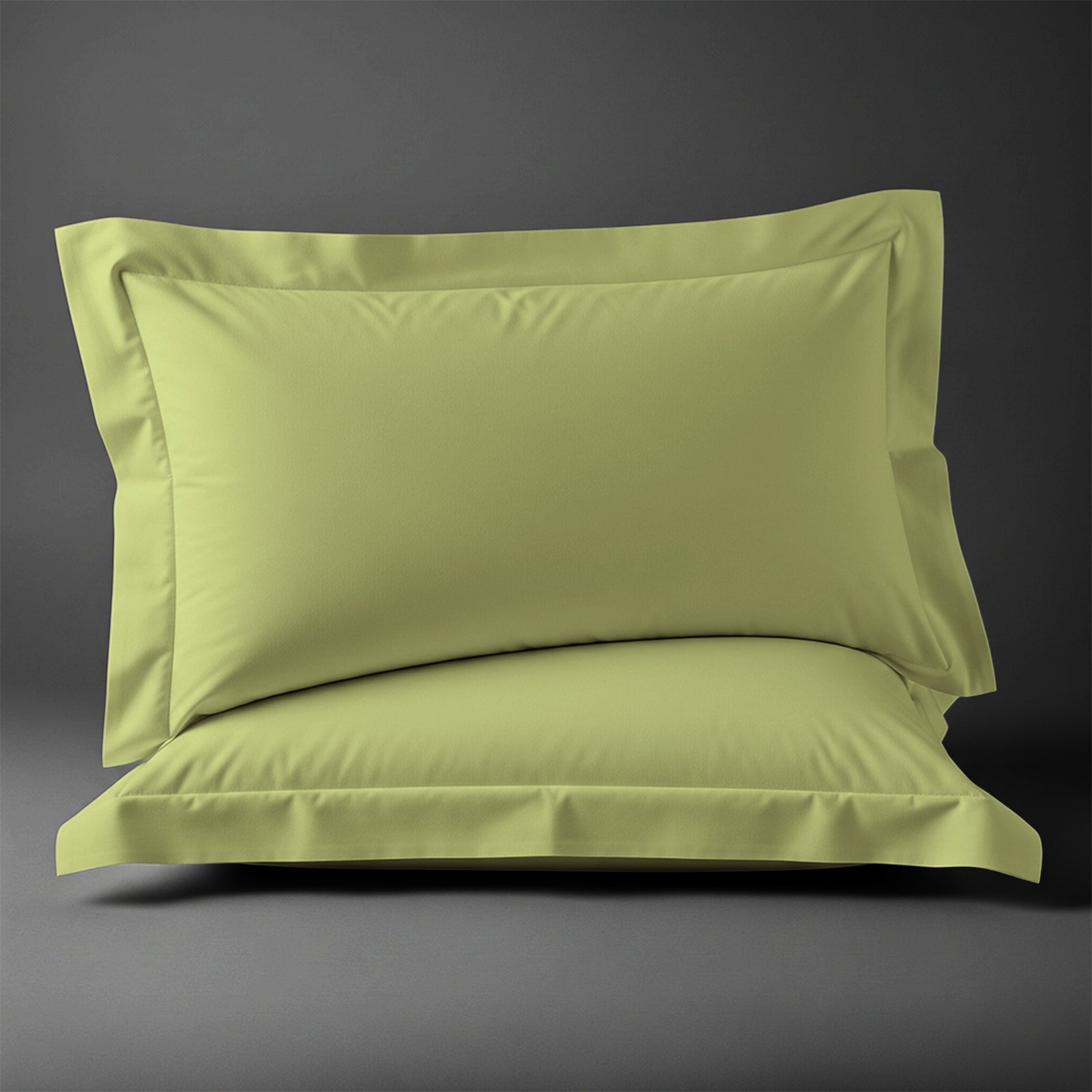 Pizuna Linens light green 400 thread count 100 percent cotton pillowcases 2 piece oxford standard