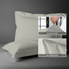 600 thread count silver envelope closure pillowcases oxford standard style secure fit skin friendly cotton with 5cm frame
