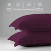 Premium Kissenbezüge mit 400 Fadenzahl aus 100% Baumwolle (2er-Set) mit Oxford-Bordüre