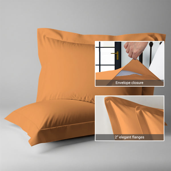 Premium 400 Thread Count 100% Cotton Pillow Shams (2 PC)