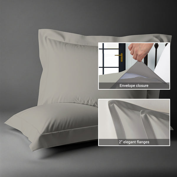 Premium 400 Thread Count 100% Cotton Pillow Shams (2 PC)