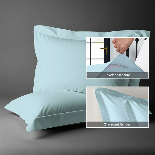 Premium 400 Thread Count 100% Cotton Pillow Shams (2 PC)