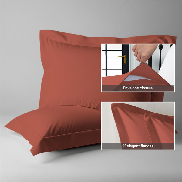 Premium 400 Thread Count 100% Cotton Pillow Shams (2 PC)