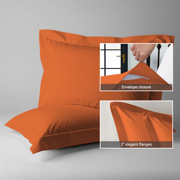 Premium 400 Thread Count 100% Cotton Pillow Shams (2 PC)