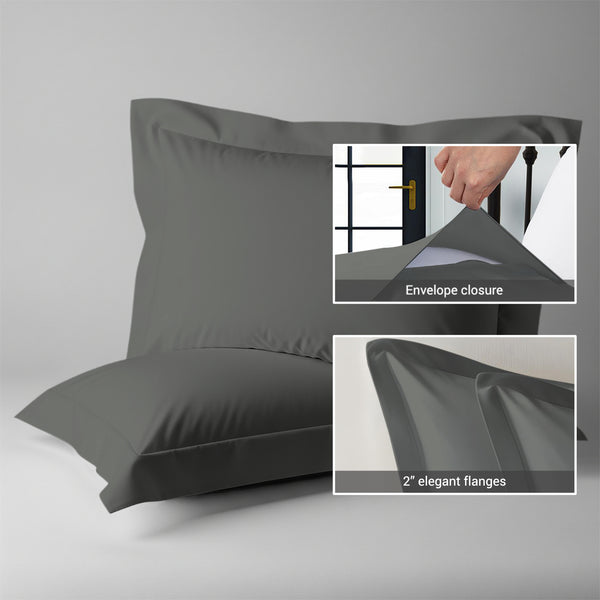 Premium 400 Thread Count 100% Cotton Pillow Shams (2 PC)