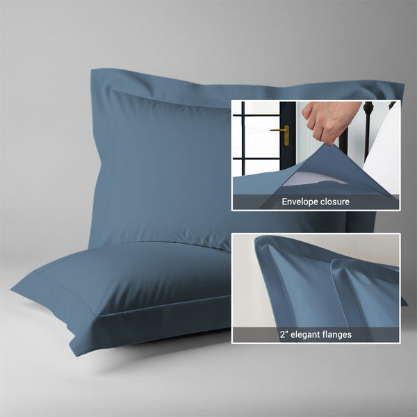 Premium 400 Thread Count 100% Cotton Pillow Shams (2 PC)