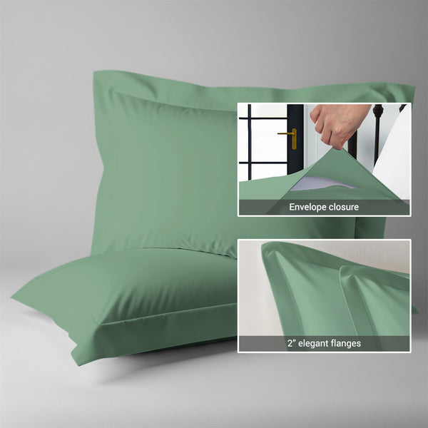 Premium 400 Thread Count 100% Cotton Pillow Shams (2 PC)