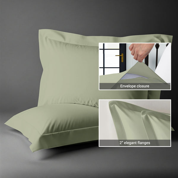 Premium 400 Thread Count 100% Cotton Pillow Shams (2 PC)