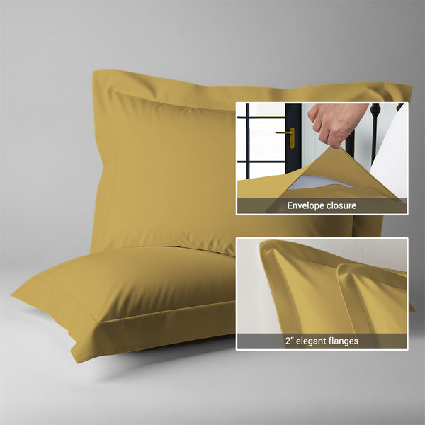 Premium 400 Thread Count 100% Cotton Pillow Shams (2 PC)