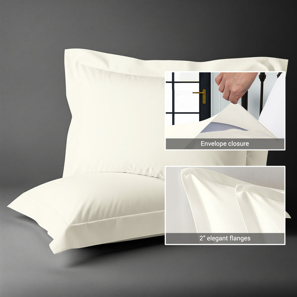 Premium 400 Thread Count 100% Cotton Pillow Shams (2 PC)