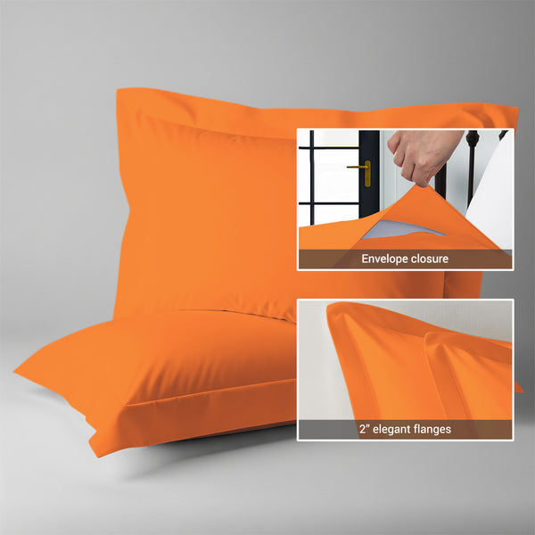 Premium 400 Thread Count 100% Cotton Pillow Shams (2 PC)