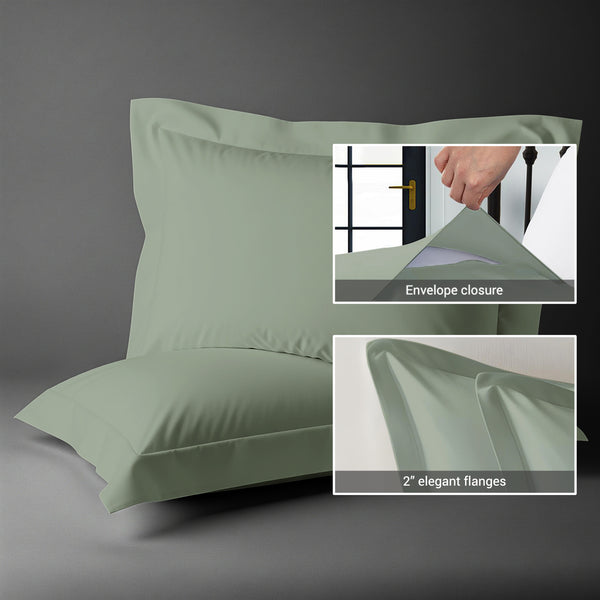 Premium 400 Thread Count 100% Cotton Pillow Shams (2 PC)