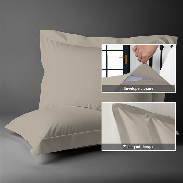 Premium 400 Thread Count 100% Cotton Pillow Shams (2 PC)