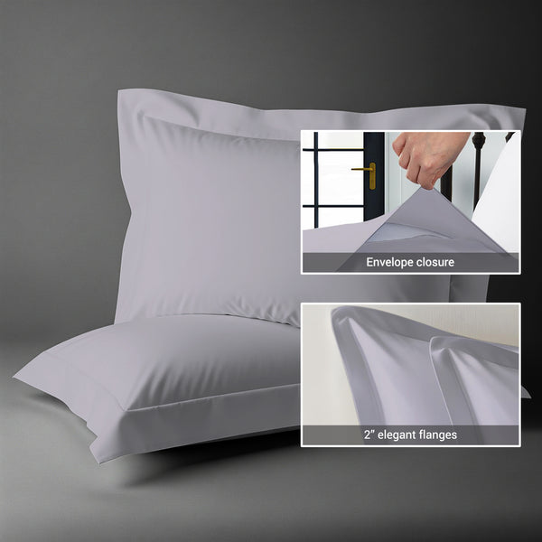 Premium 400 Thread Count 100% Cotton Pillow Shams (2 PC)
