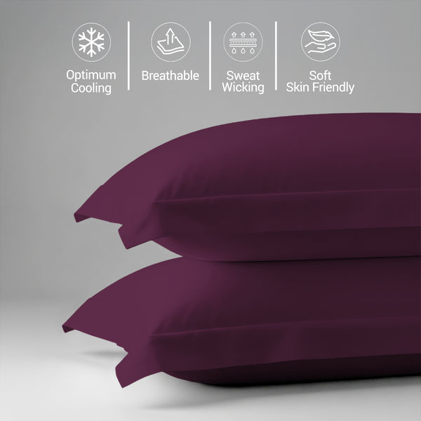 Premium 400 Thread Count 100% Cotton Pillow Shams (2 PC)