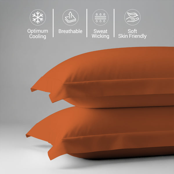 Premium 400 Thread Count 100% Cotton Pillow Shams (2 PC)