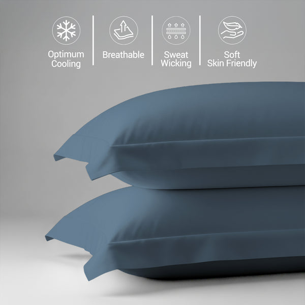 Premium 400 Thread Count 100% Cotton Pillow Shams (2 PC)