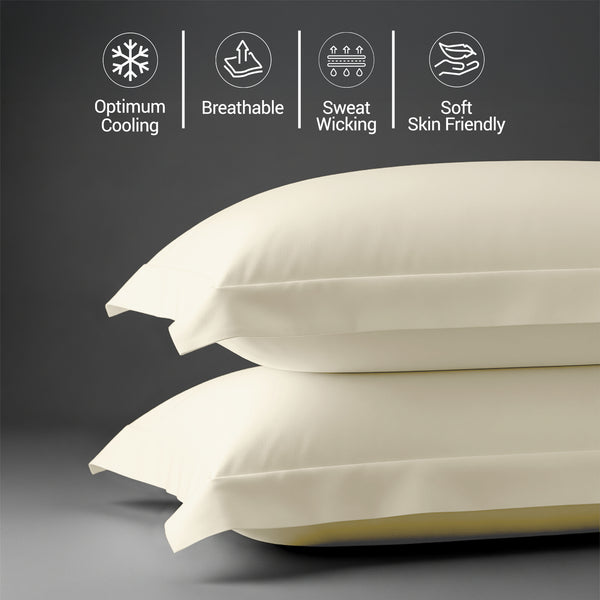 Premium 400 Thread Count 100% Cotton Pillow Shams (2 PC)
