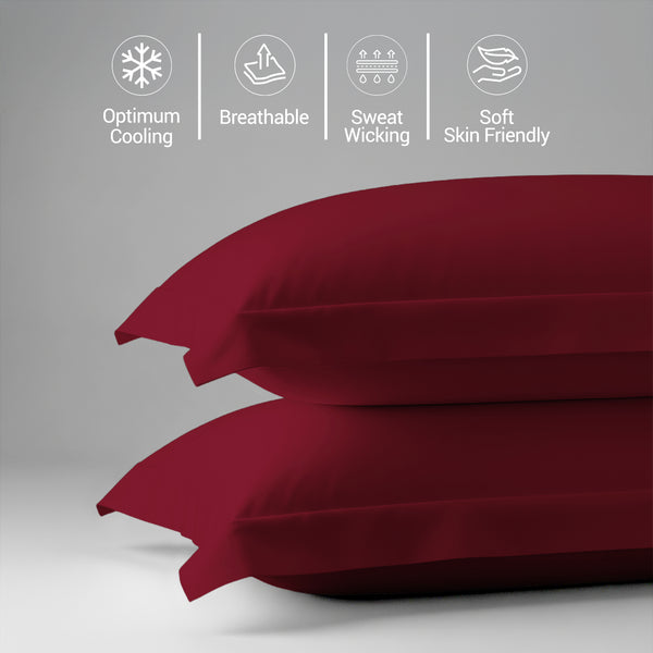 Premium 400 Thread Count 100% Cotton Pillow Shams (2 PC)