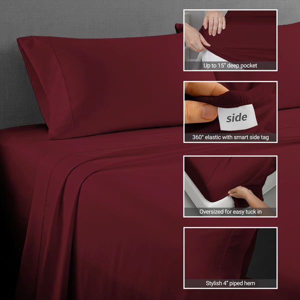 Deluxe 600 Thread Count 100% Cotton Sheet Set