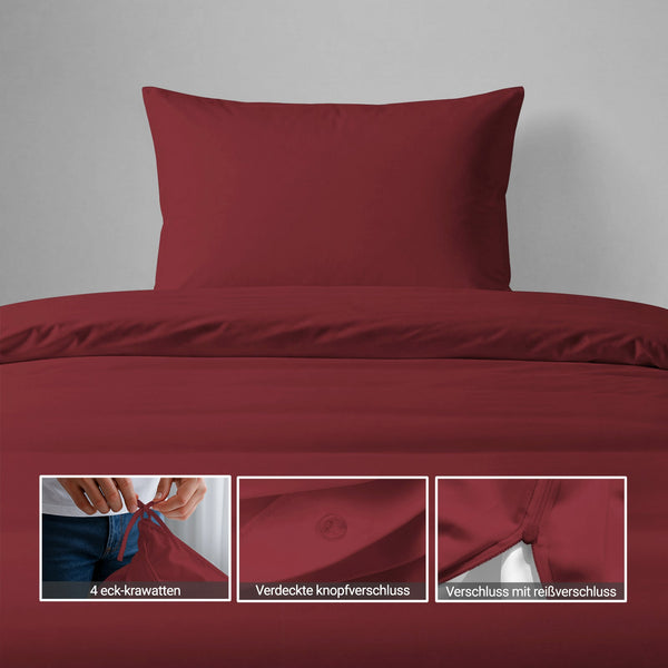 Premium Bettbezug-Set mit 400 Fadenzahl aus 100% Baumwolle