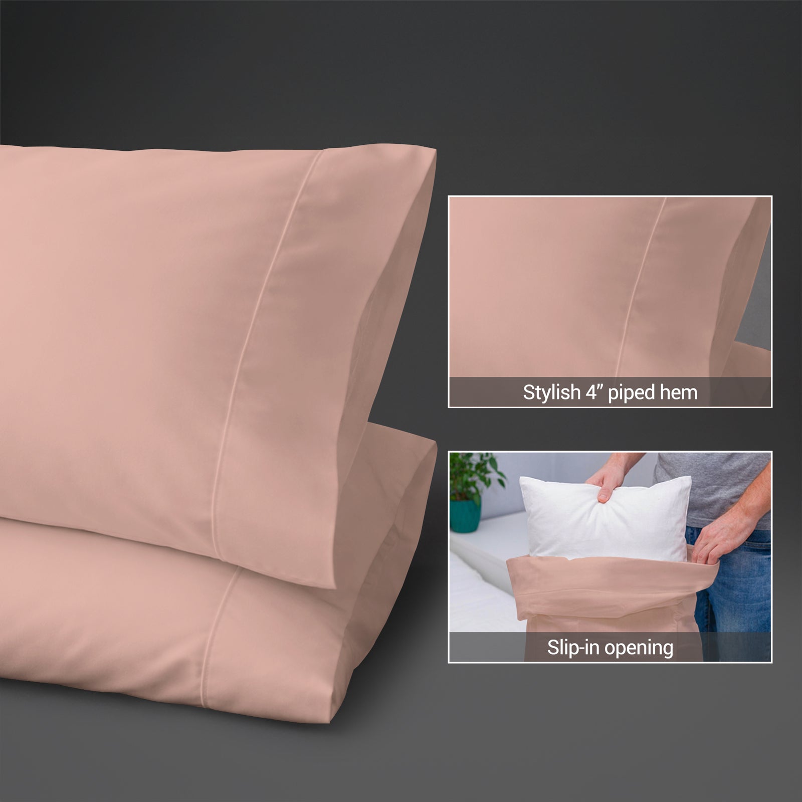 Premium 400 Thread Count 100% Cotton Pillowcases (2 PC)