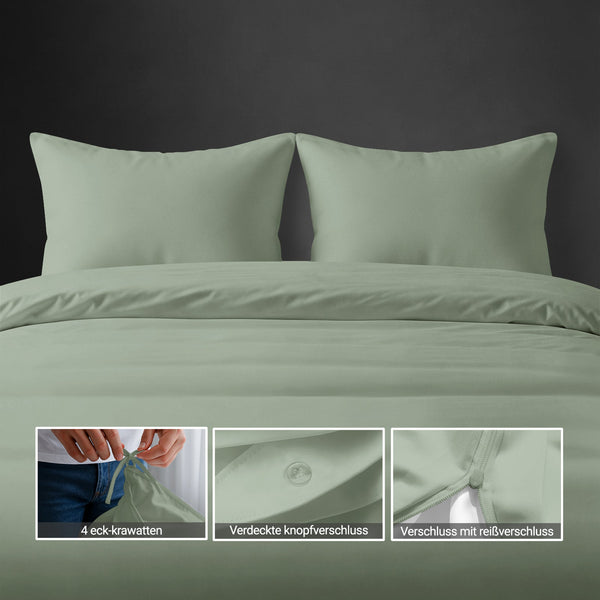 Premium Bettbezug-Set mit 400 Fadenzahl aus 100% Baumwolle