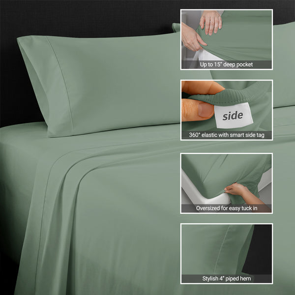 Deluxe 600 Thread Count 100% Cotton Sheet Set