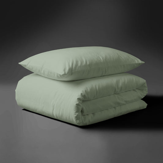 Premium Bettbezug-Set mit 400 Fadenzahl aus 100% Baumwolle - DE - 135x200 + 1 x 40x80 - Sea Foam