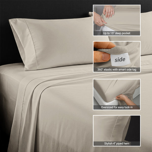Luxury 800 Thread Count 100% Cotton Sheet Set