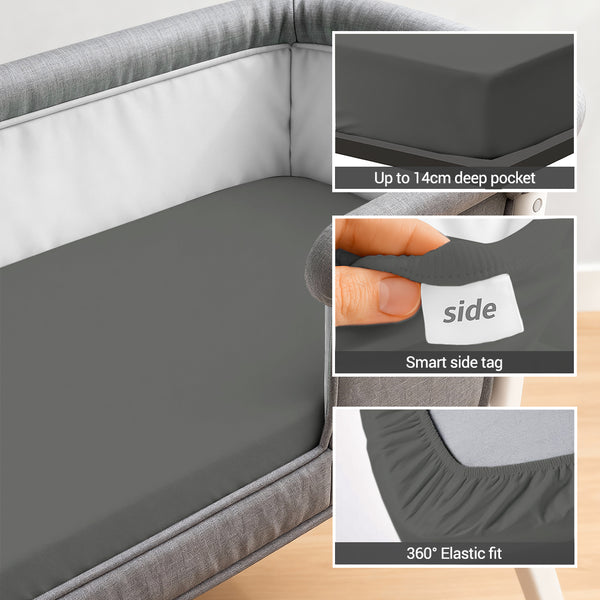 Premium 400 Thread Count 100% Cotton Crib Travel Fitted Sheet