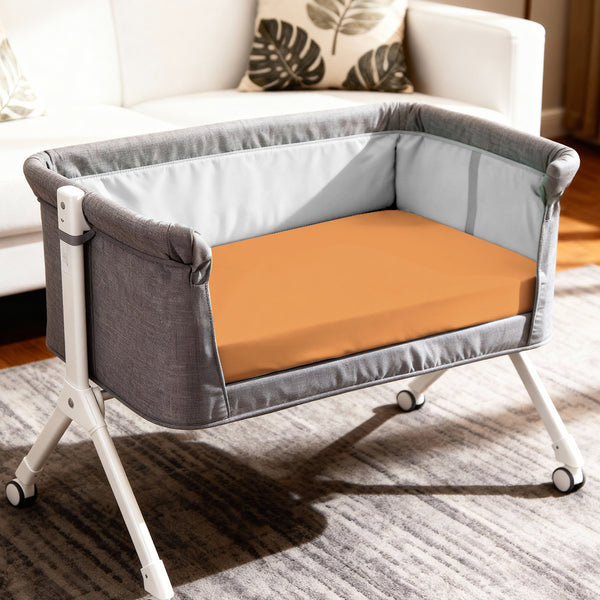 Premium 400 Thread Count 100% Cotton Crib Travel Fitted Sheet