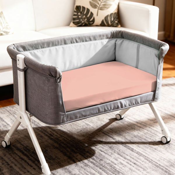 Premium 400 Thread Count 100% Cotton Crib Travel Fitted Sheet