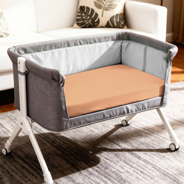 Premium 400 Thread Count 100% Cotton Crib Travel Fitted Sheet